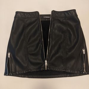 EXPRESS Zippered Leather Skirt